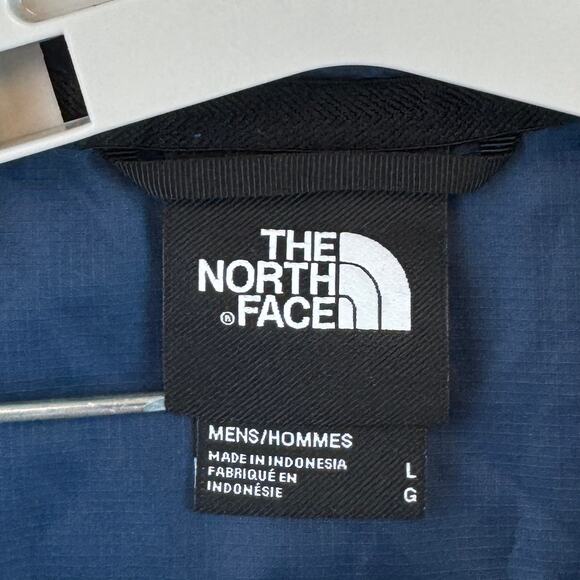 North Face Lake Blue Song Line Print Novelty Fanorak Windbreaker Size Large - Picture 10 of 16